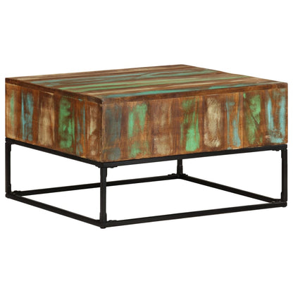 vidaXL Table basse 68x68x41 cm en bois de récupération massif