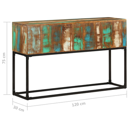 vidaXL Console 120x30x75 cm Bois de récupération massif