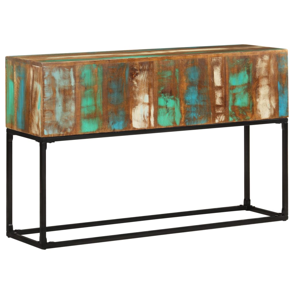 vidaXL Console 120x30x75 cm Bois de récupération massif