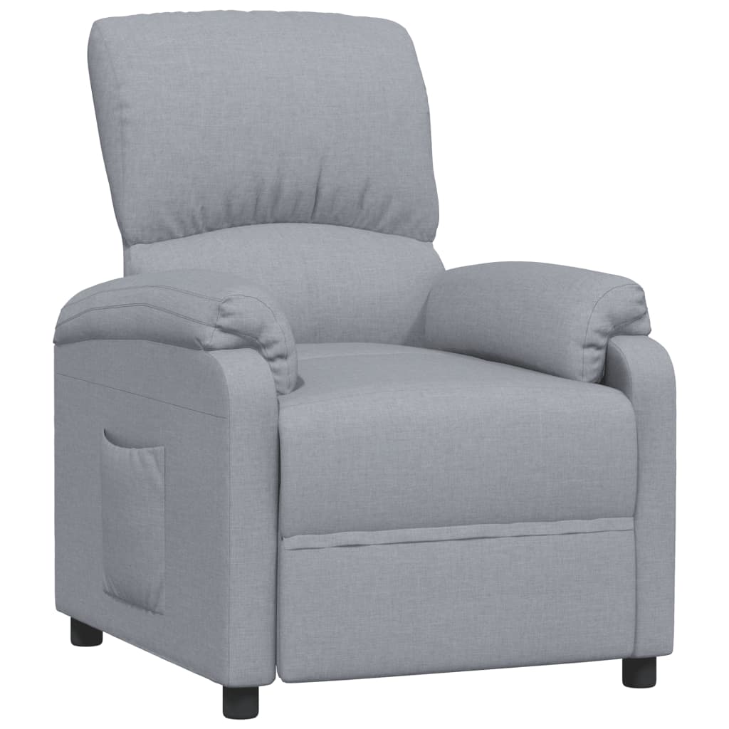 vidaXL Relaxsessel Hellgrau Stoff