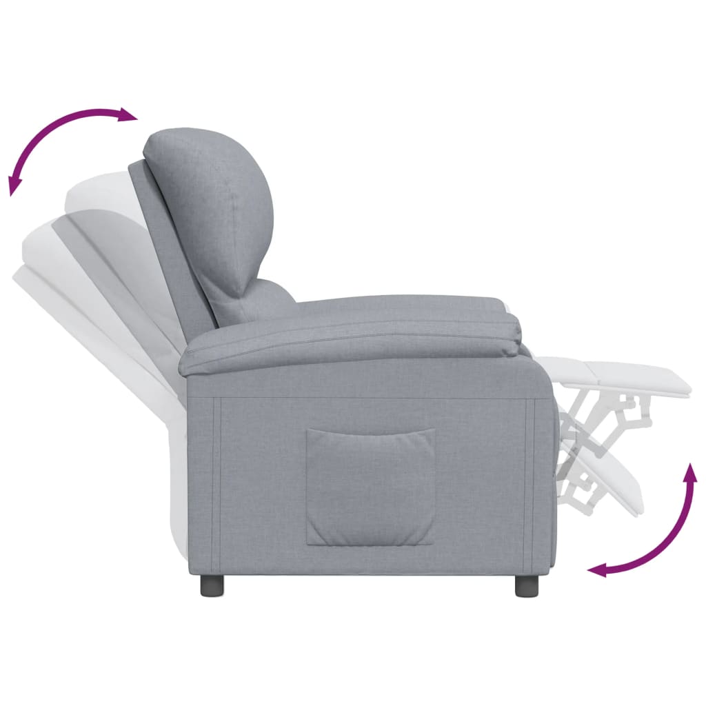 vidaXL Relaxsessel Hellgrau Stoff
