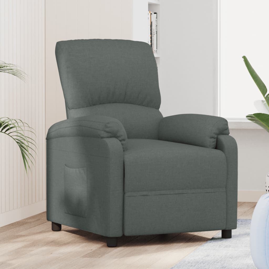 vidaXL Relaxsessel Dunkelgrau Stoff