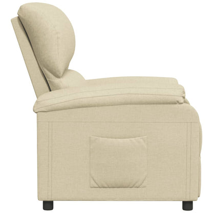 vidaXL Fauteuil relax crème tissu