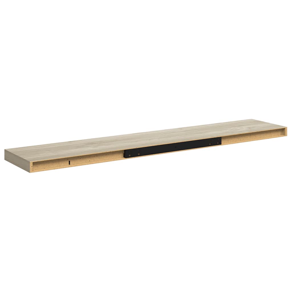 Schweberegale 4 Stk. Eichen-Optik 120x23,5x3,8 cm MDF