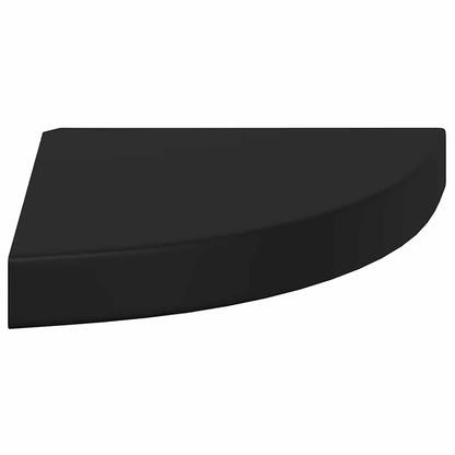 Eck-Schweberegal Schwarz 25x25x3,8 cm MDF