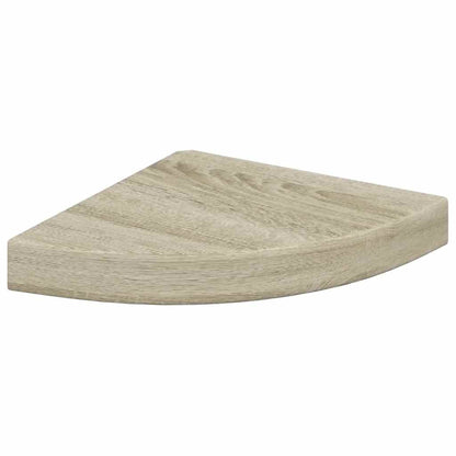 Eck-Schweberegale 2 Stk. Eichen-Optik 25x25x3,8 cm MDF