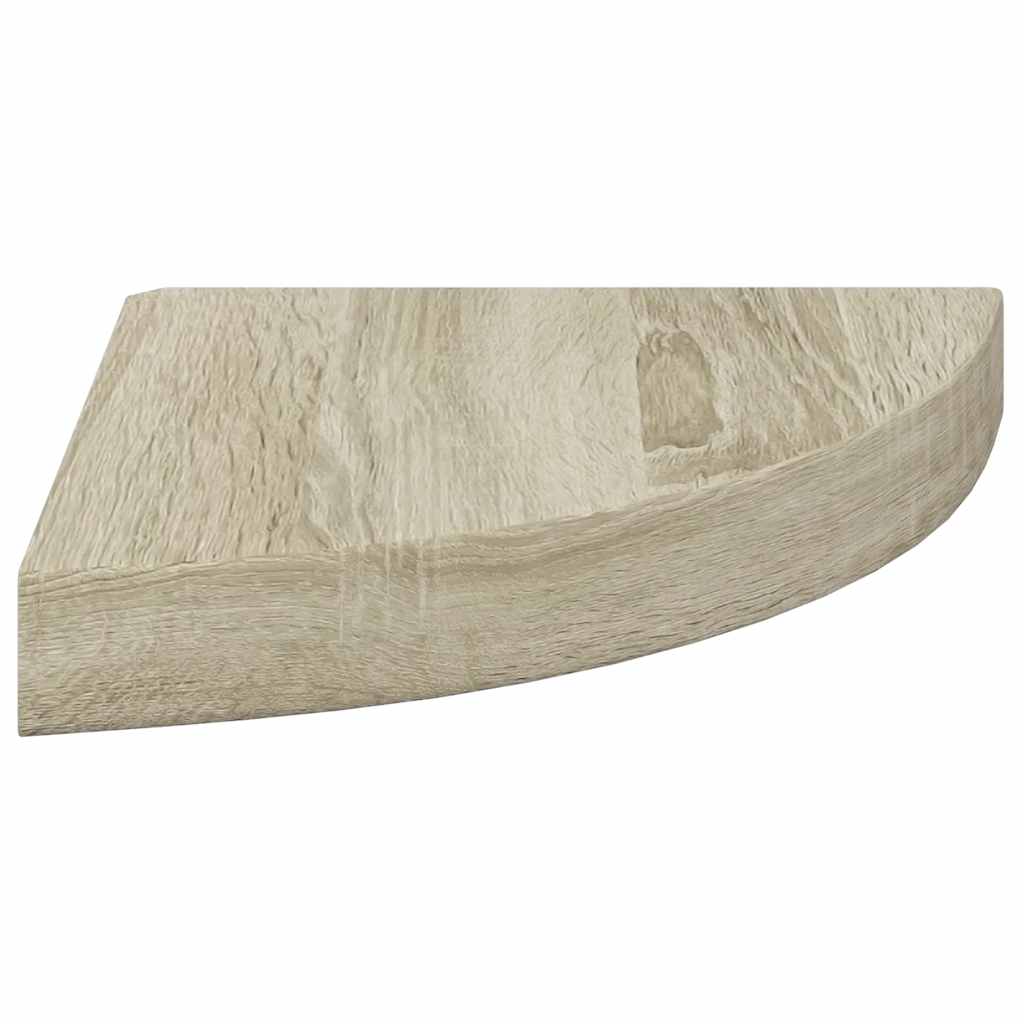 Eck-Schweberegale 2 Stk. Eichen-Optik 25x25x3,8 cm MDF