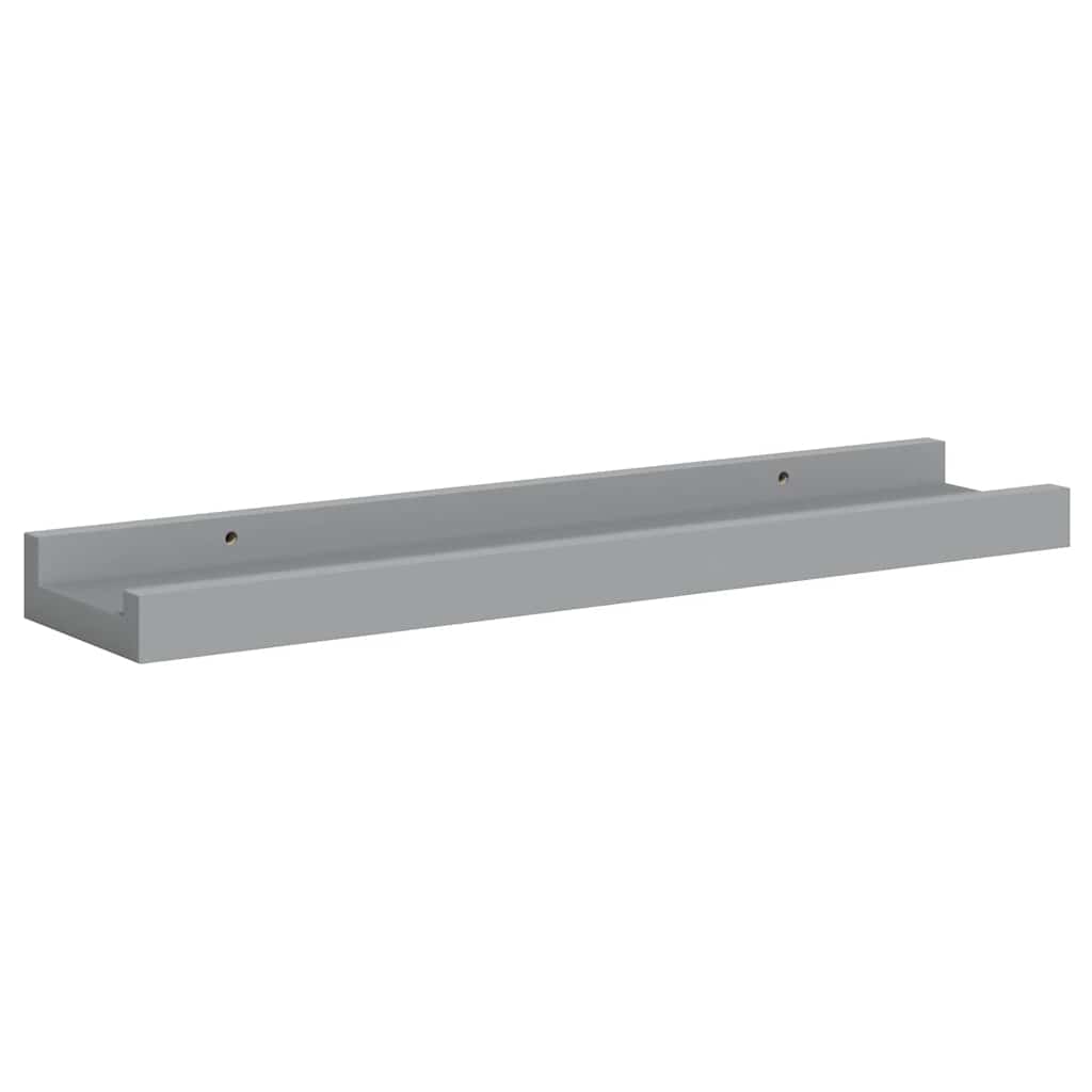 Bilderleisten 2 Stk. Grau 40x9x3 cm MDF