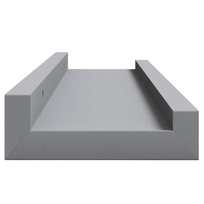 Bilderleisten 2 Stk. Grau 40x9x3 cm MDF