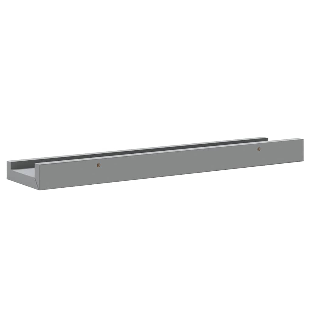 Bilderleisten 2 Stk. Grau 40x9x3 cm MDF