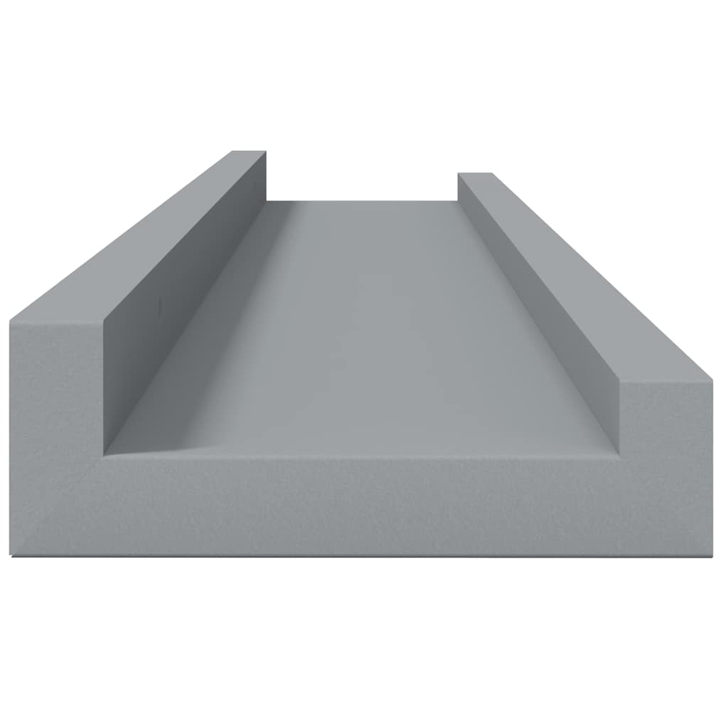 Bilderleisten 2 Stk. Grau 60x9x3 cm MDF