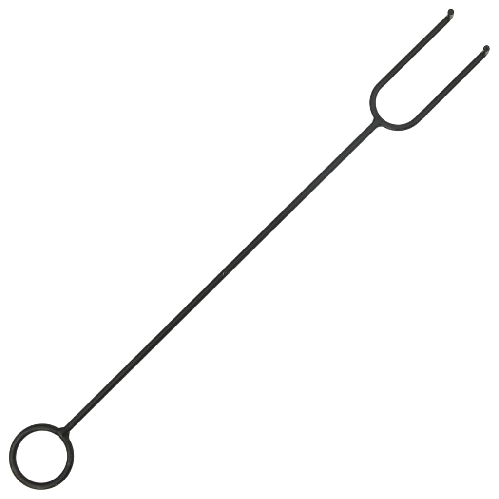 vidaXL Feuerstelle mit Schürhaken 76 cm XXL Stahl