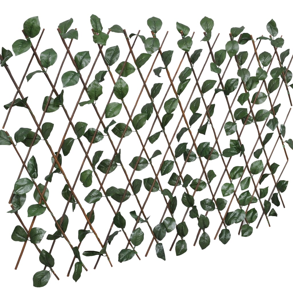 vidaXL Treillis en saule avec feuilles artificielles 5 pcs 180x60 cm