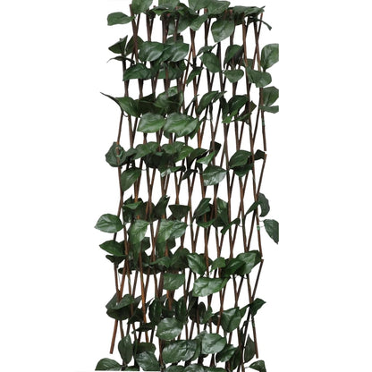 vidaXL Treillis en saule avec feuilles artificielles 5 pcs 180x60 cm