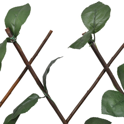 vidaXL Treillis en saule avec feuilles artificielles 5 pcs 180x60 cm