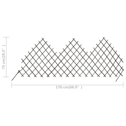 vidaXL Garten-Rankzaun 5 Stk. 170x75 cm Weide