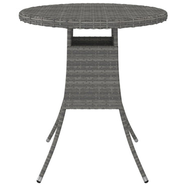 vidaXL Gartentisch Grau 70x70x73 cm Poly Rattan