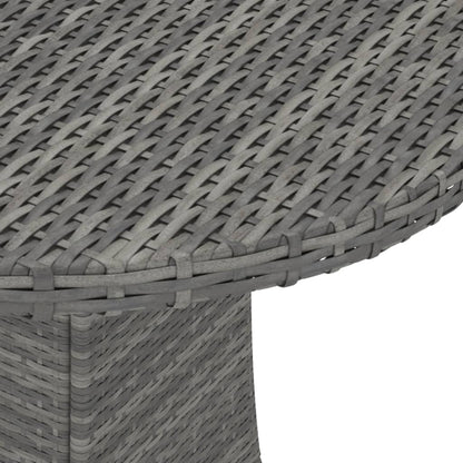 vidaXL Gartentisch Grau 70x70x73 cm Poly Rattan
