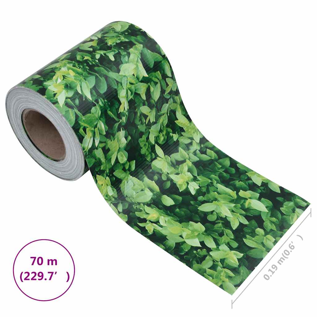 vidaXL Garten-Sichtschutz PVC 70x0,19 m Grün