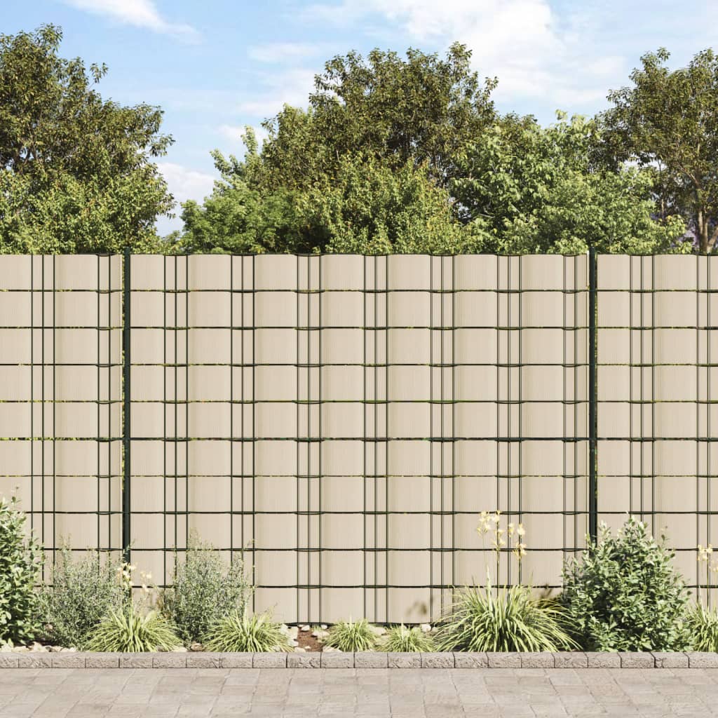 vidaXL Garten-Sichtschutz 4 Stk. PVC 35x0,19 m Creme