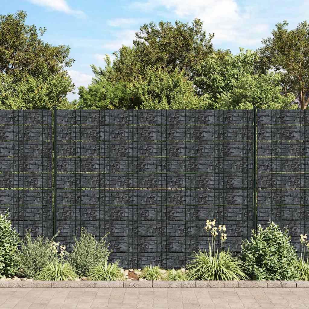 vidaXL Garten-Sichtschutz 4 Stk. PVC 35x0,19 m Grau