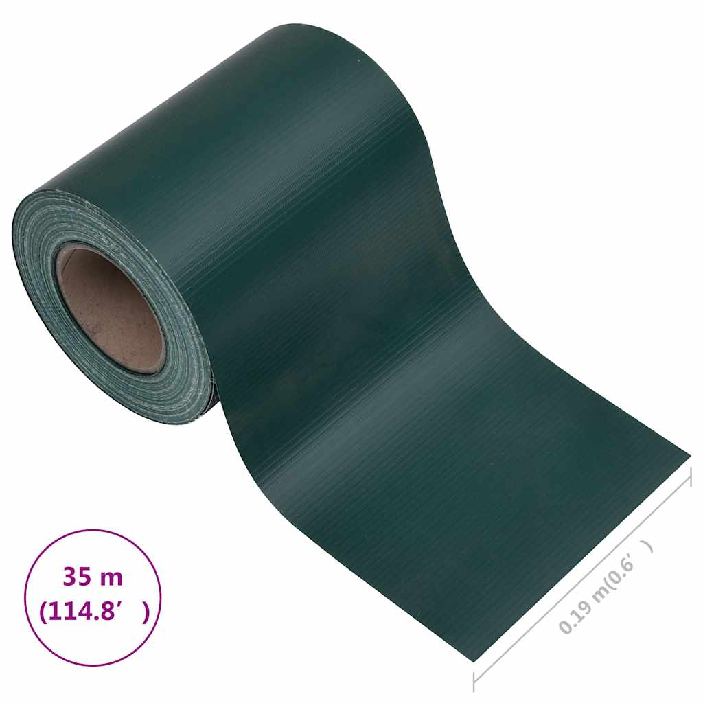 vidaXL Garten-Sichtschutz PVC 35x0,19 m Mattgrün