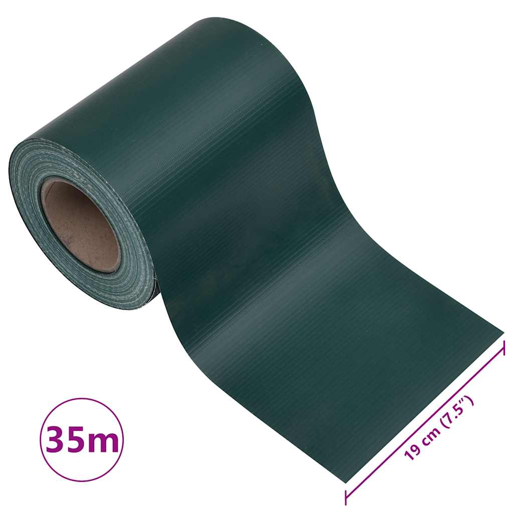 vidaXL Garten-Sichtschutz 4 Stk. PVC 35x0,19 m Mattgrün