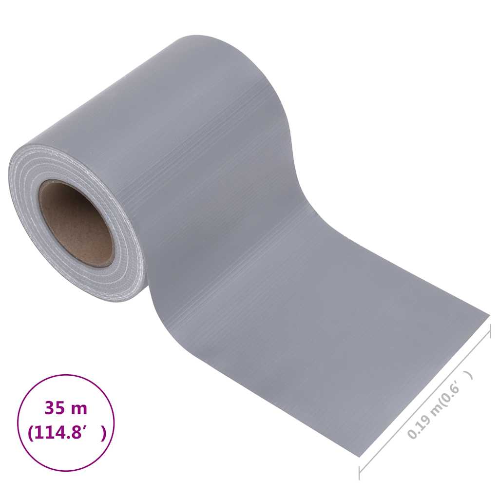 vidaXL Garten-Sichtschutz PVC 35x0,19 m Matt-Hellgrau