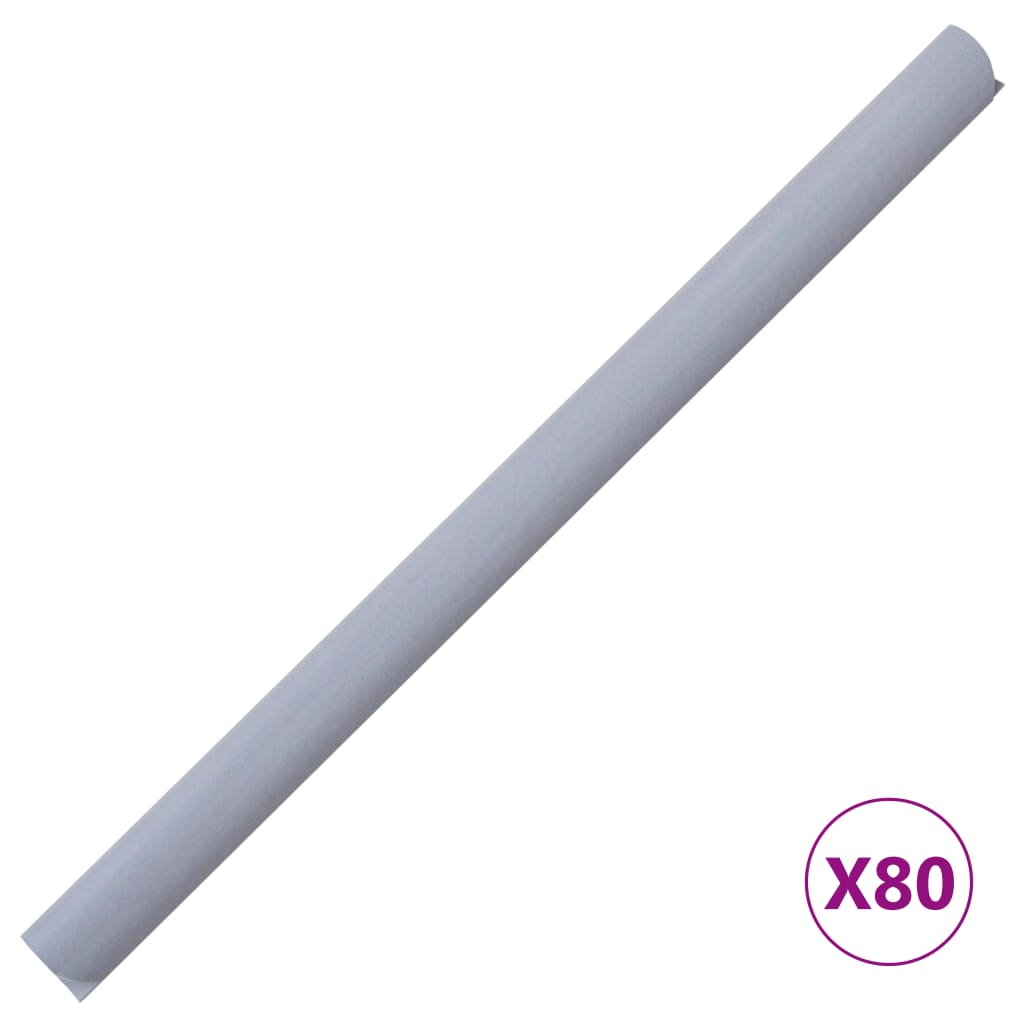 vidaXL Garten-Sichtschutz 4 Stk. PVC 35x0,19 m Matt-Hellgrau