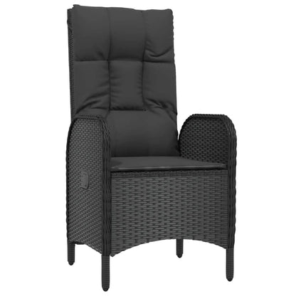 vidaXL Chaises de jardin 2 pcs Résine tressée Noir