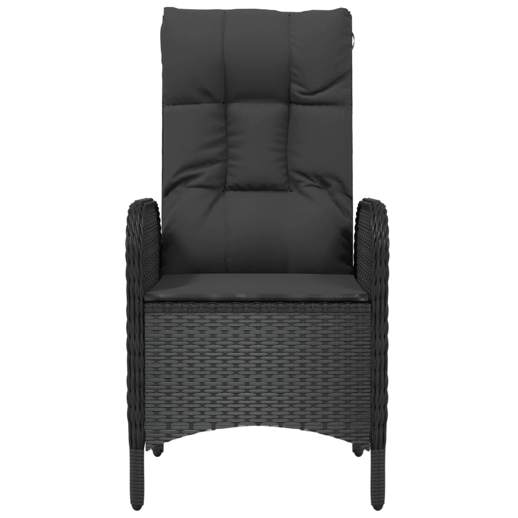 vidaXL Chaises de jardin 2 pcs Résine tressée Noir