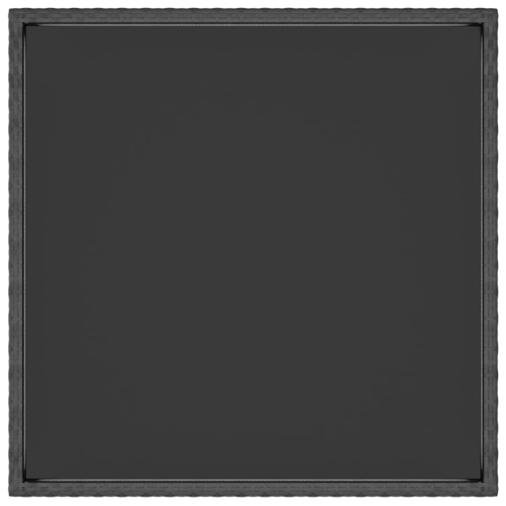 vidaXL Gartentisch Schwarz 90x90x75 cm Poly Rattan