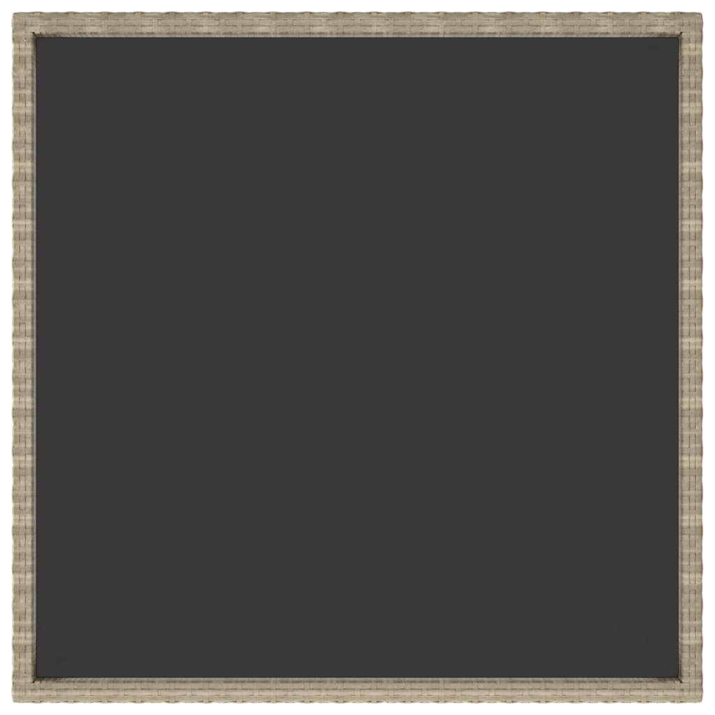 vidaXL Gartentisch Beige 90x90x75 cm Poly Rattan