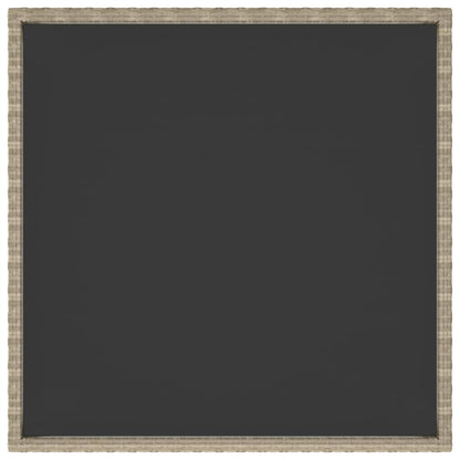 vidaXL Gartentisch Beige 90x90x75 cm Poly Rattan