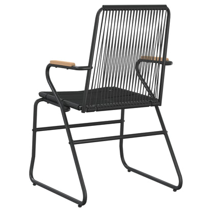 vidaXL Chaises de jardin 2 pcs Noir 58x59x85,5 cm Rotin en PVC