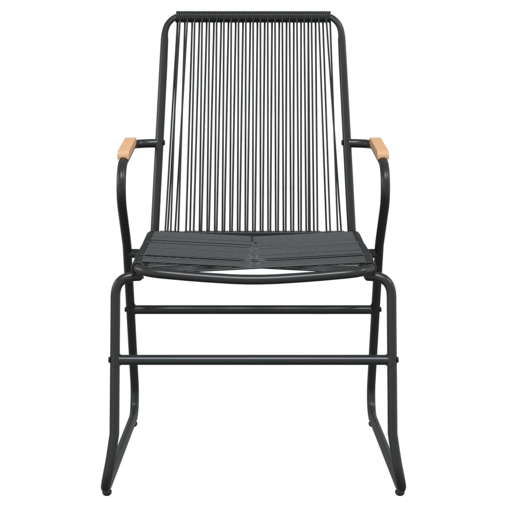 vidaXL Chaises de jardin 4 pcs Noir 58x59x85,5 cm Rotin PVC