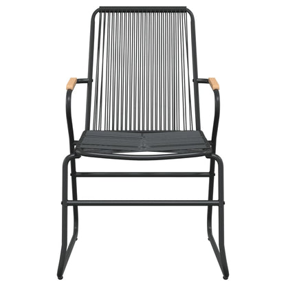 vidaXL Chaises de jardin 4 pcs Noir 58x59x85,5 cm Rotin PVC