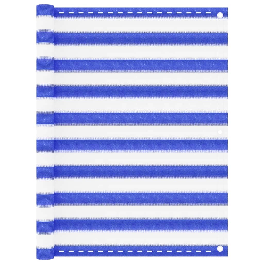vidaXL Balkon-Sichtschutz Blau und Weiß 120x500 cm HDPE