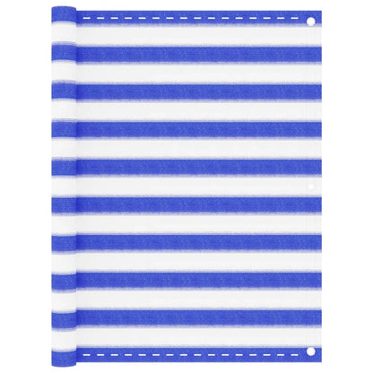 vidaXL Balkon-Sichtschutz Blau und Weiß 120x500 cm HDPE