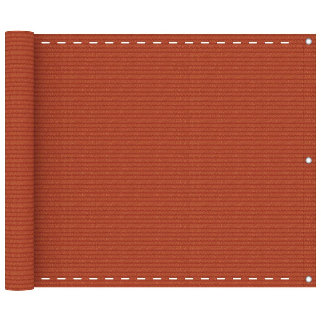 vidaXL Brise-vue de balcon orange 75x500 cm PEHD