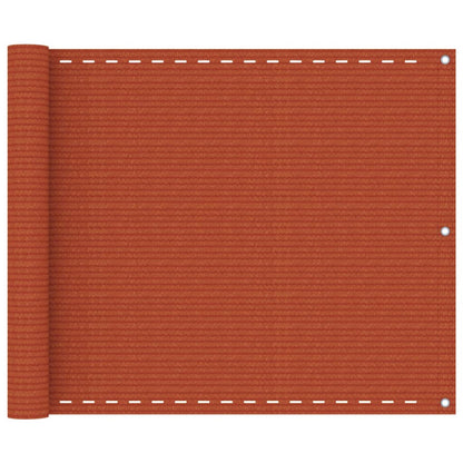 vidaXL Brise-vue de balcon orange 75x500 cm PEHD