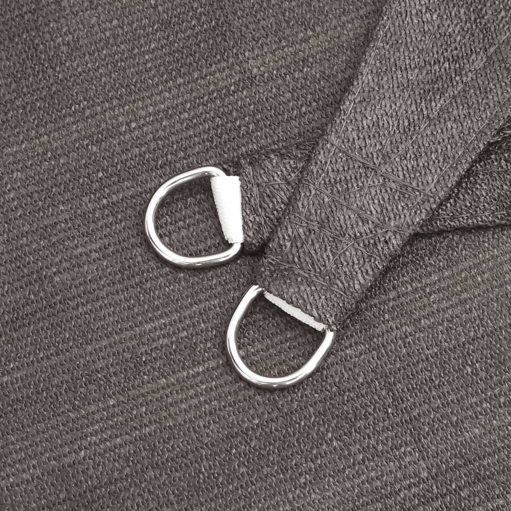 vidaXL Voile d'ombrage 160 g/m² anthracite 7x7 m HDPE