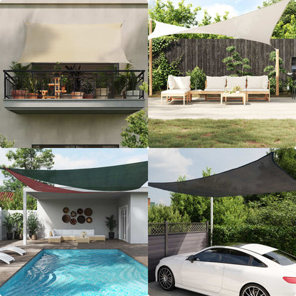 vidaXL Voile d'ombrage 160 g/m² anthracite 7x7 m HDPE