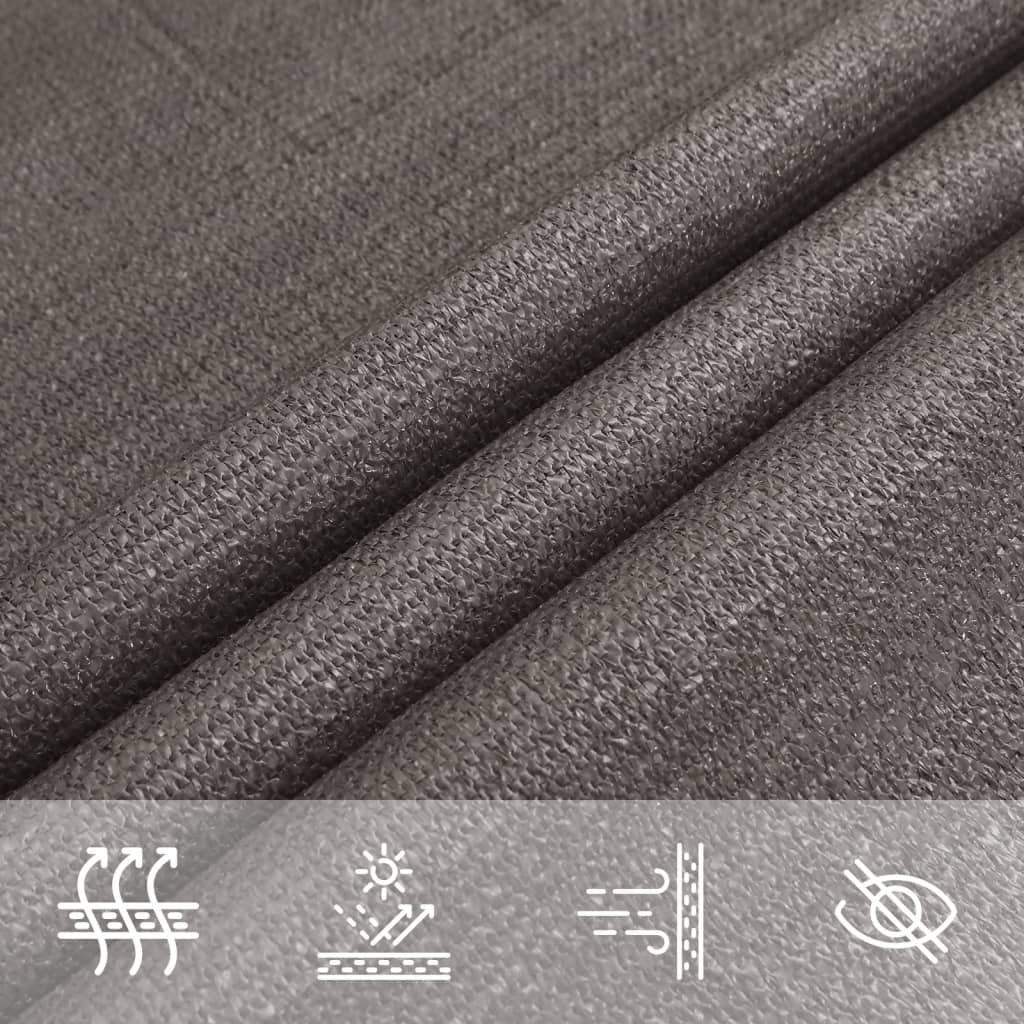 vidaXL Voile d'ombrage 160 g/m² Anthracite 5x6 m HDPE