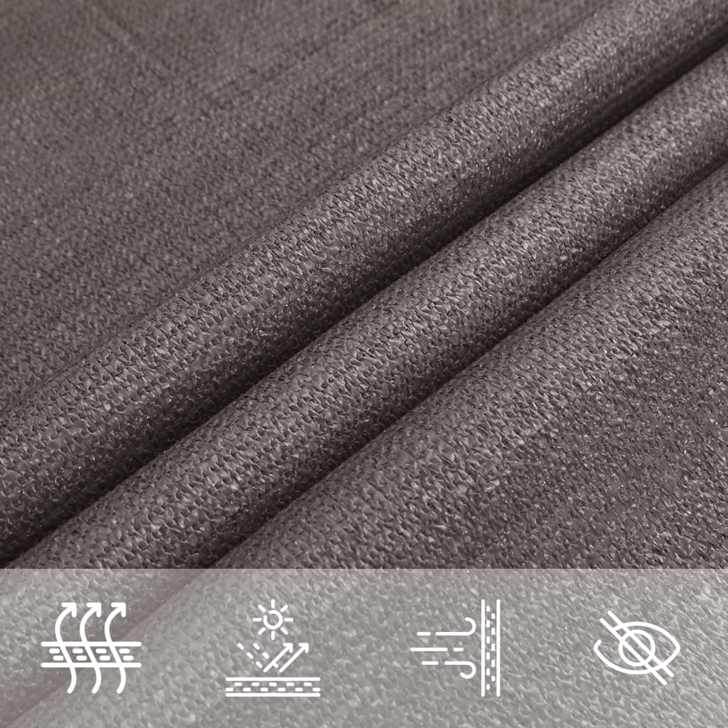 vidaXL Voile d'ombrage 160 g/m² anthracite 5x7x7 m en PEHD