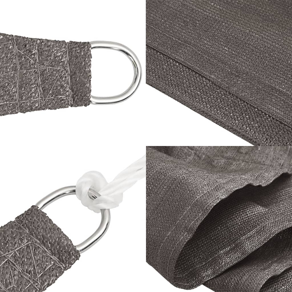 vidaXL Voile d'ombrage 160 g/m² anthracite 5x7x7 m en PEHD