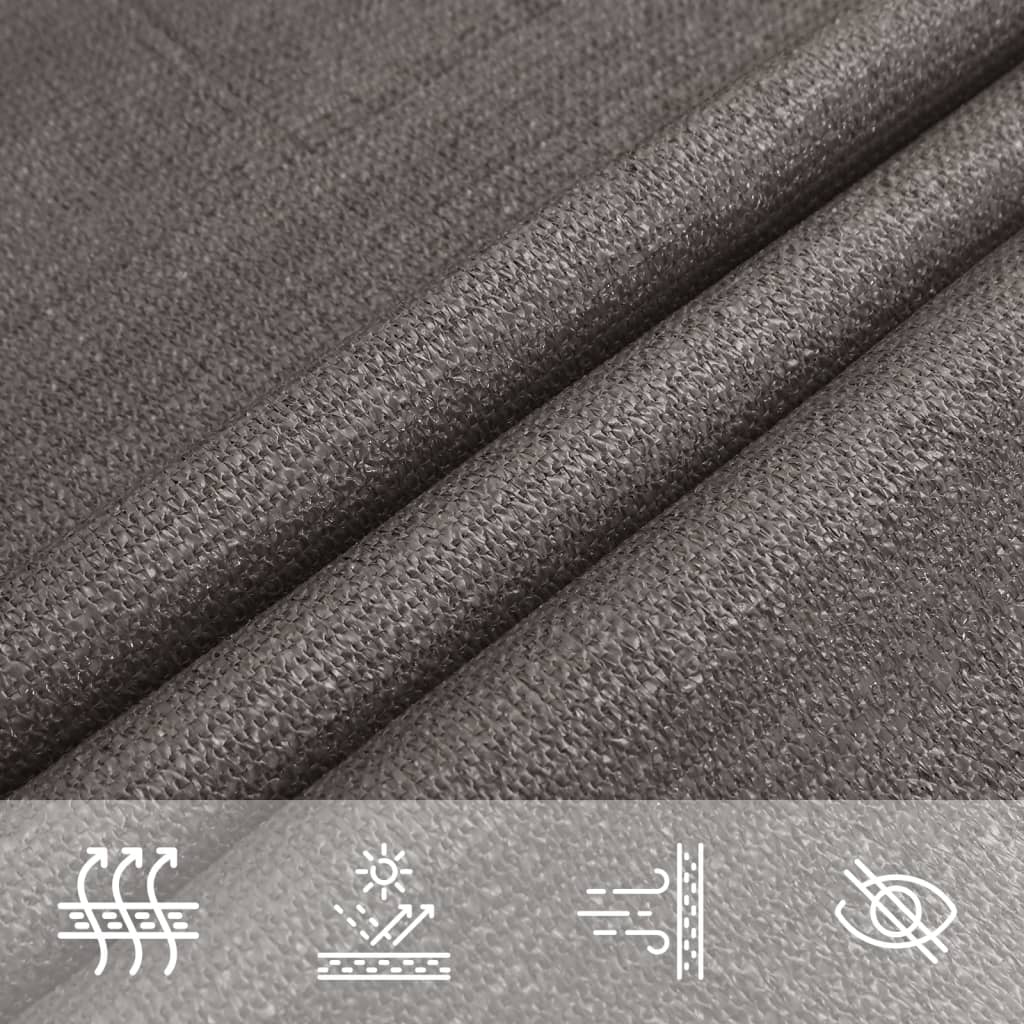 vidaXL Voile d'ombrage 160 g/m² Anthracite 6x6x6 m HDPE