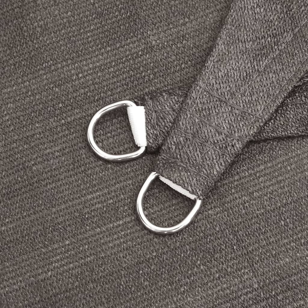 vidaXL Voile d'ombrage 160 g/m² Anthracite 6x6x6 m HDPE