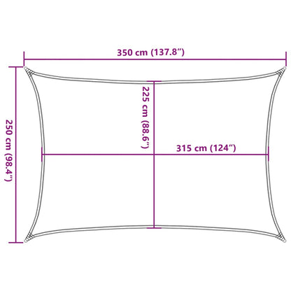vidaXL Voile d'ombrage 160 g/m² Beige 2,5x3,5 m HDPE