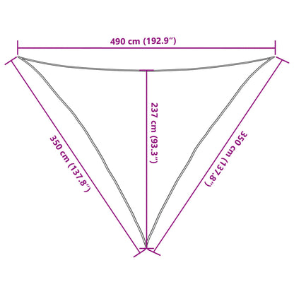 vidaXL Voile d'ombrage 160 g/m² Beige 3,5x3,5x4,9 m HDPE